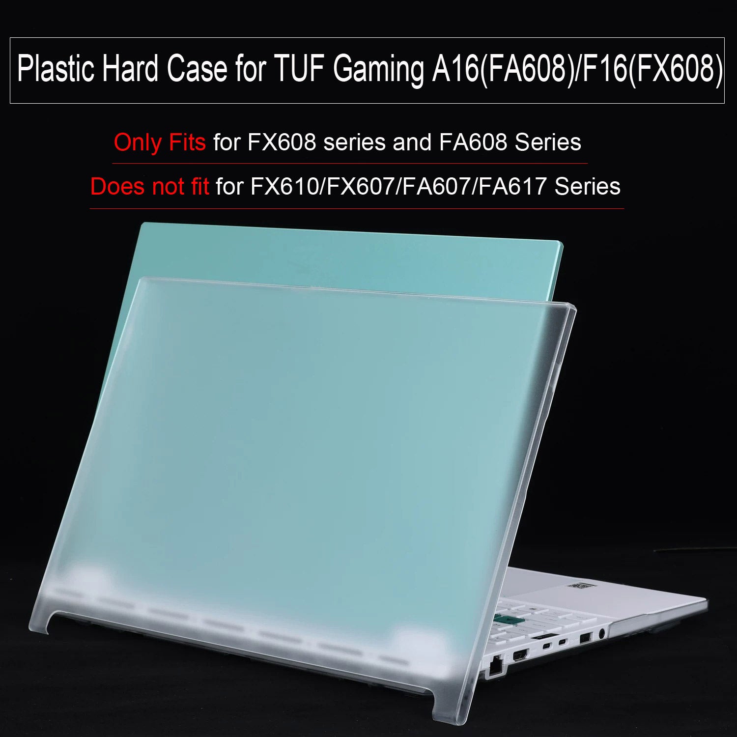 Front View Frosted matte Transparent Shell for TUF Gaming A16/F16